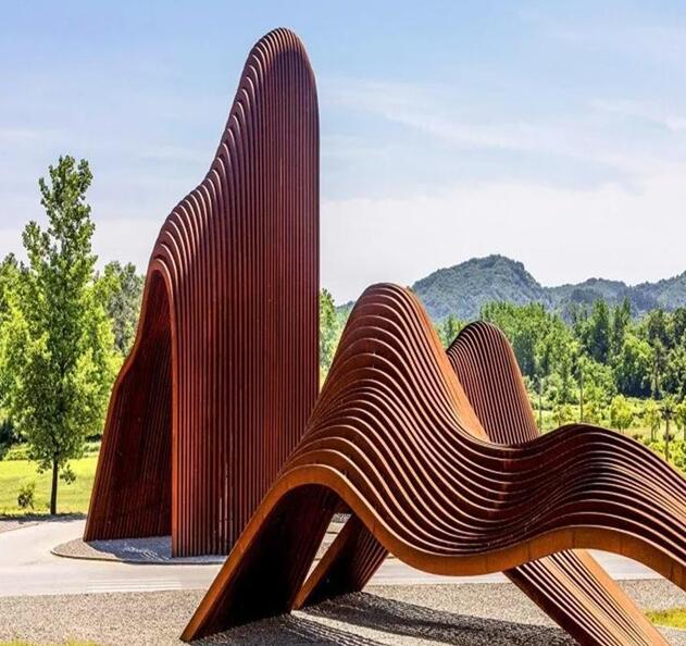 上街锈钢板造型